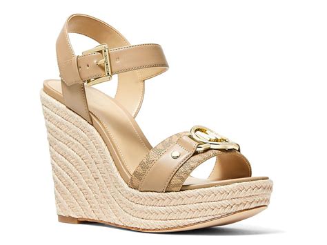 michael kors preston espadrille wedge sandals|michael kors sandals size 12.